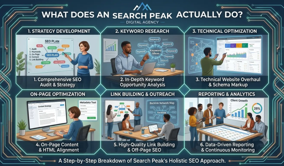 Roofing contractor reviewing an SEO strategy to improve local rankings, website traffic, and qualified roofing leads.