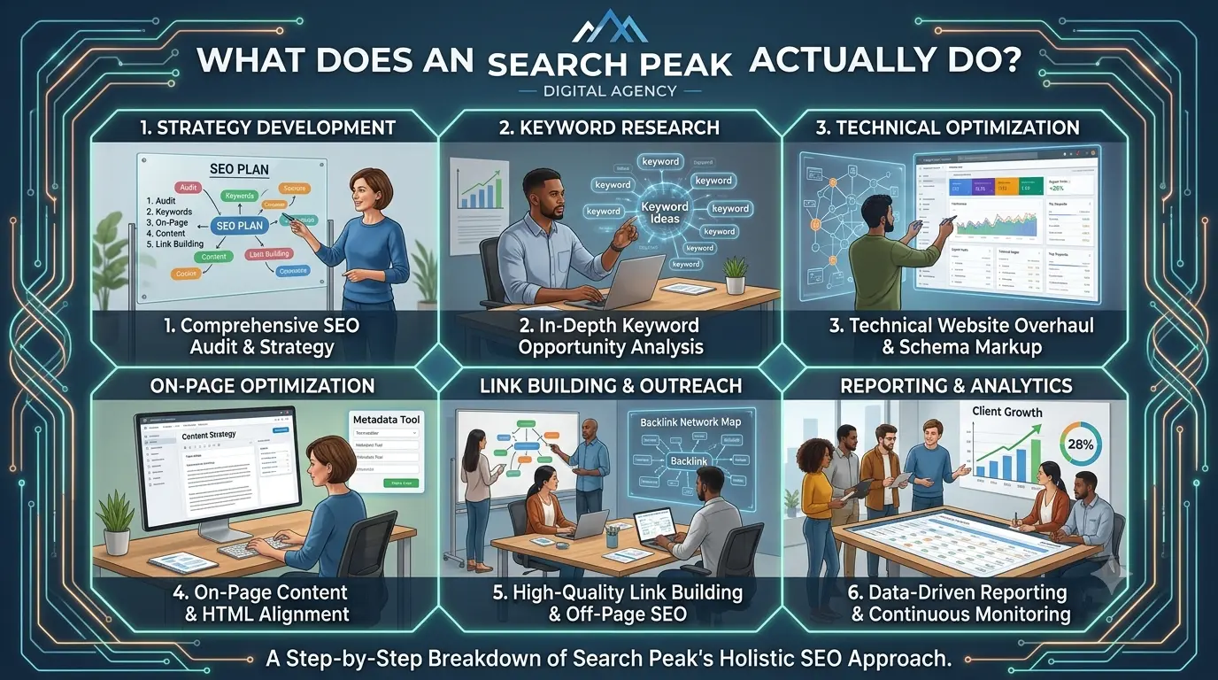 Roofing contractor reviewing an SEO strategy to improve local rankings, website traffic, and qualified roofing leads.